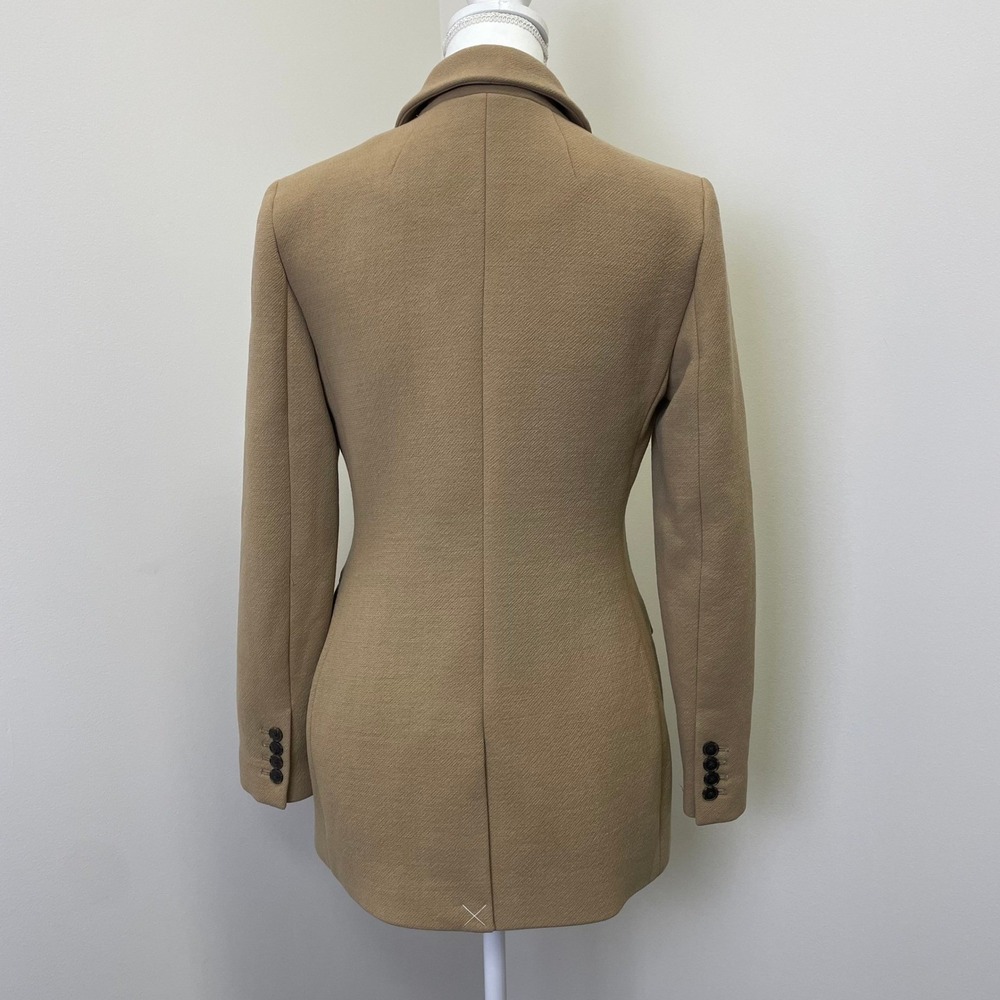 J.Crew Italian Double Cloth Wool Blazer Double Breasted Jacket 4 Camel Tan - Picture 4 of 16